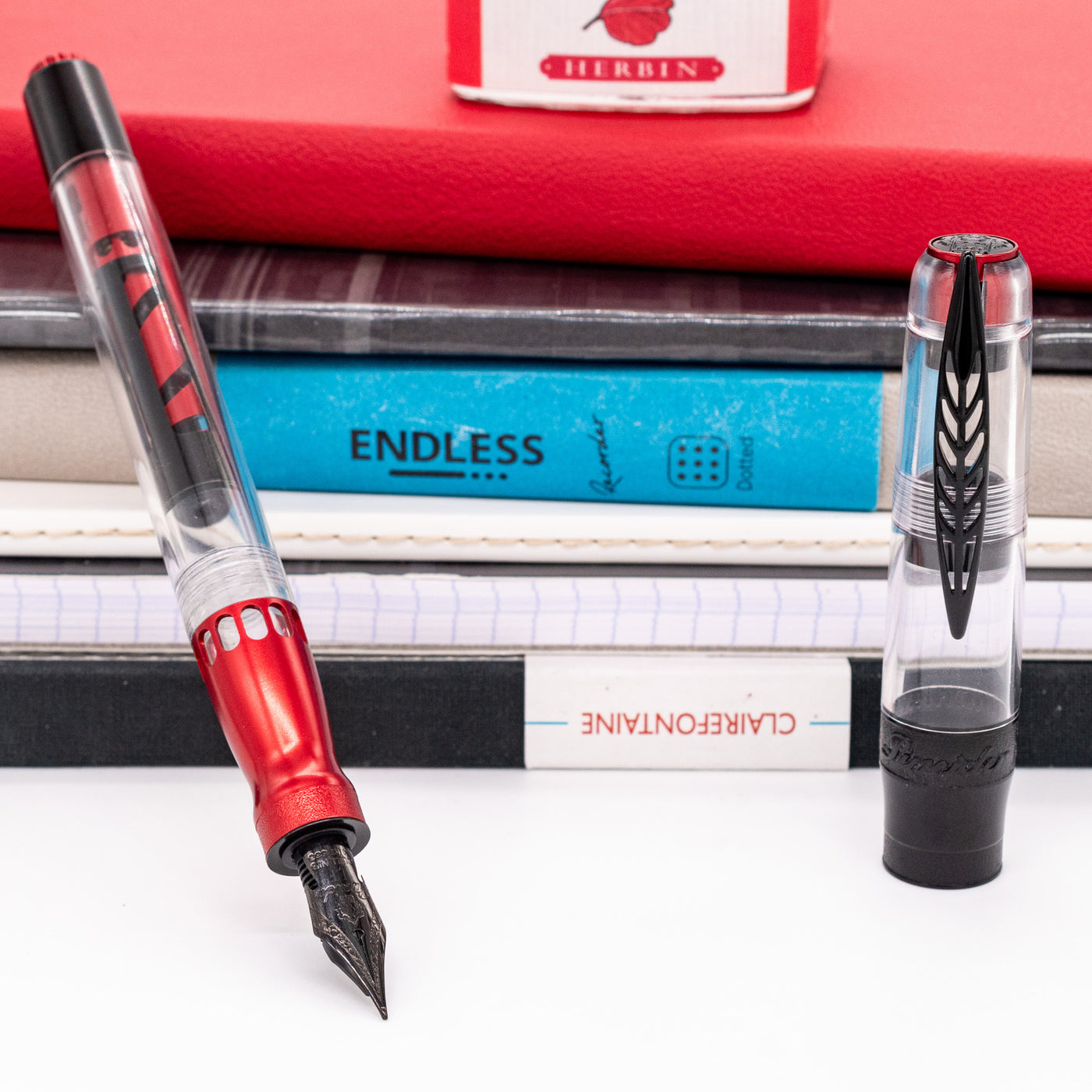 Pineider Mystery Fast Filler Fountain Pen - Red (14k Nib)