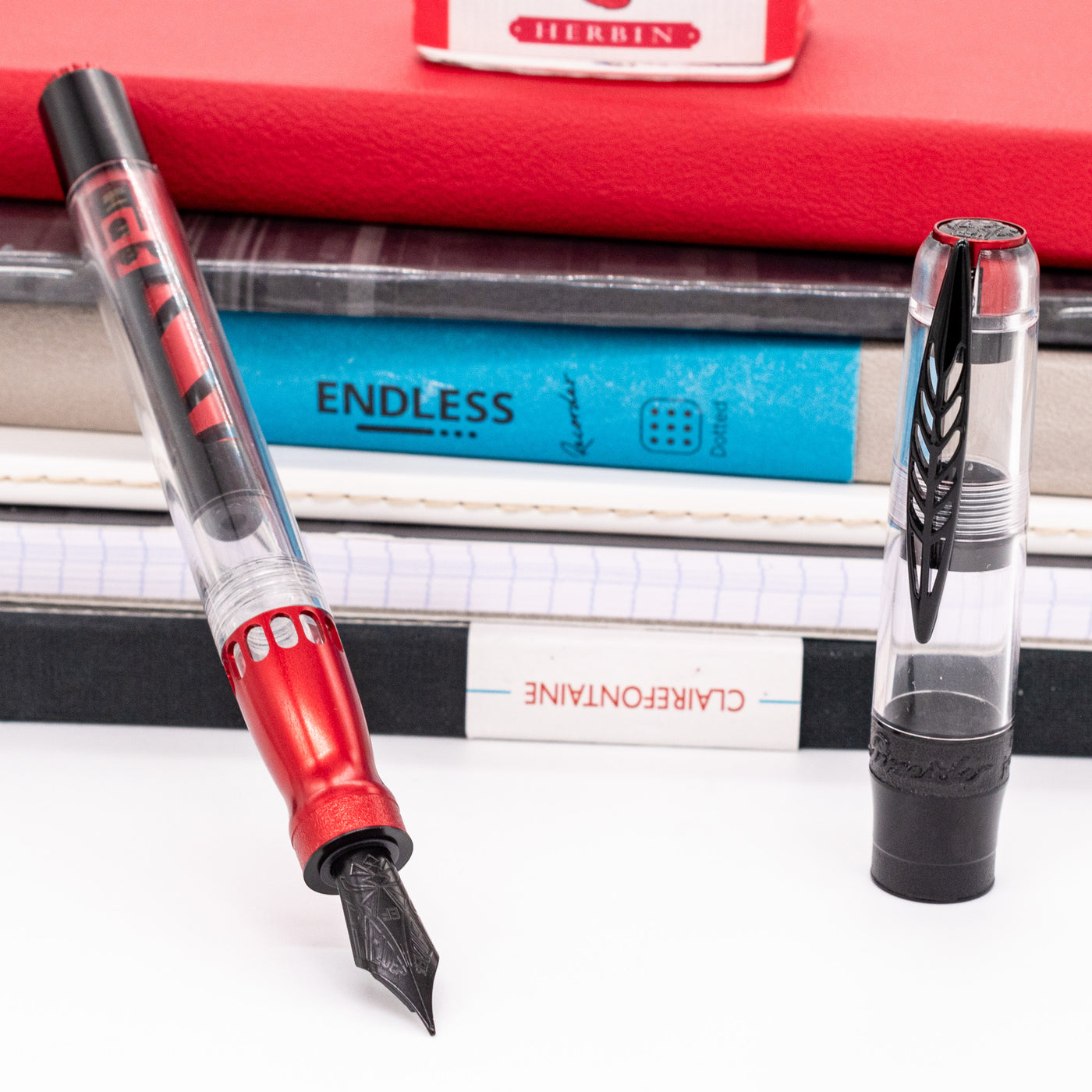 Pineider Mystery Fast Filler Fountain Pen - Red