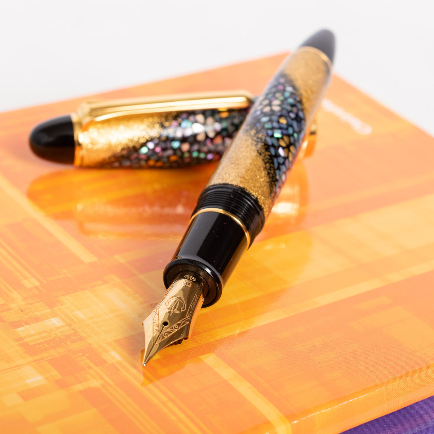 Sailor 1911 King of Pens Maki-e Sakura Nagare Fountain Pen lacquer over resin