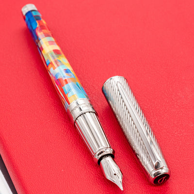 ST Dupont Line D Eternity Graffity Fountain Pen uncapped