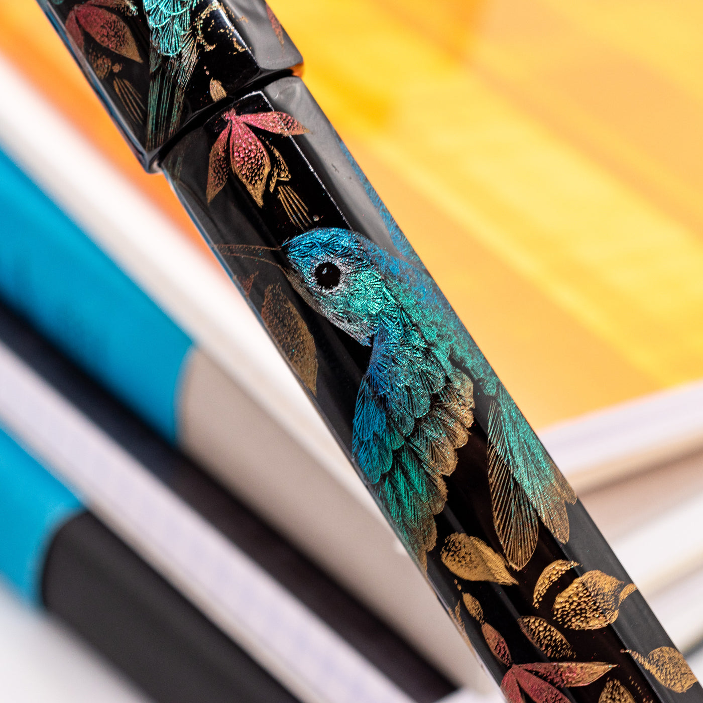 Taccia Palisades Chinkin Hummingbird Fountain Pen details