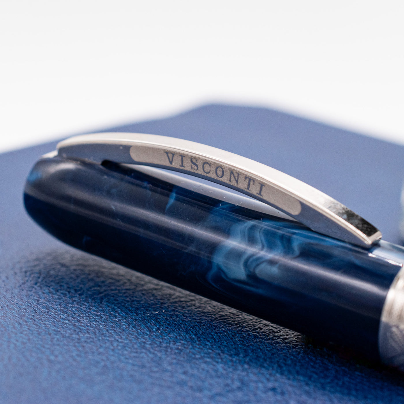 Visconti Rembrandt Blue Ballpoint Pen clip