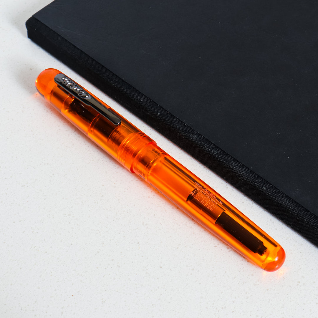 Custom popular Orange acrylic black ink pen #DC007