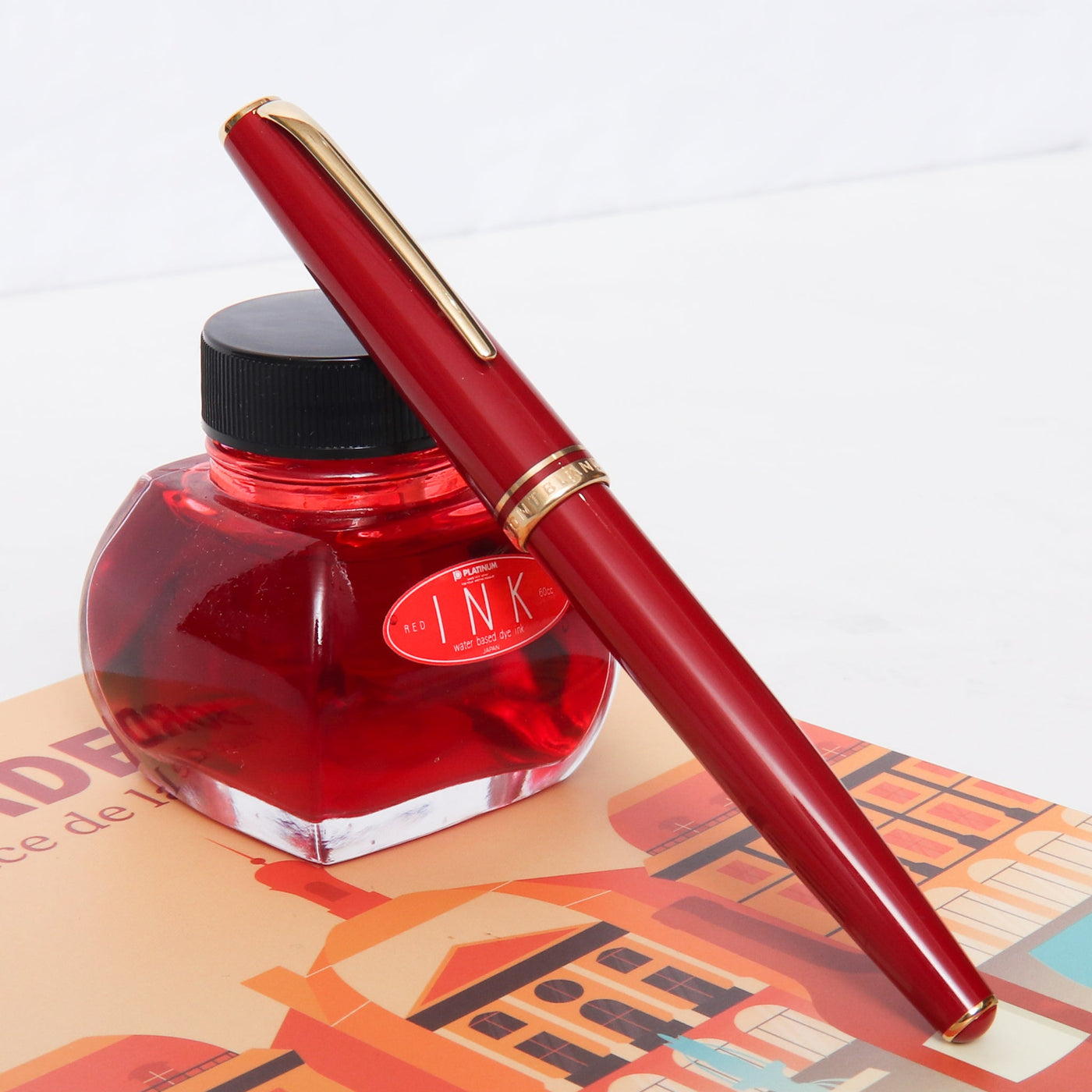 Montblanc Generation Bright Red & Gold Fountain Pen - Preowned Capped