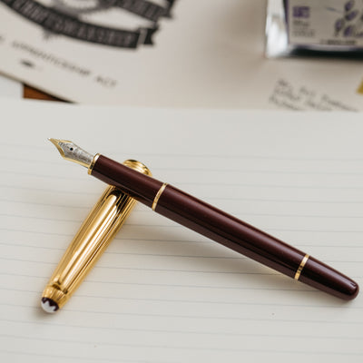 Montblanc Meisterstuck 144DV Bordeaux & Vermeil Fountain Pen - Preowned