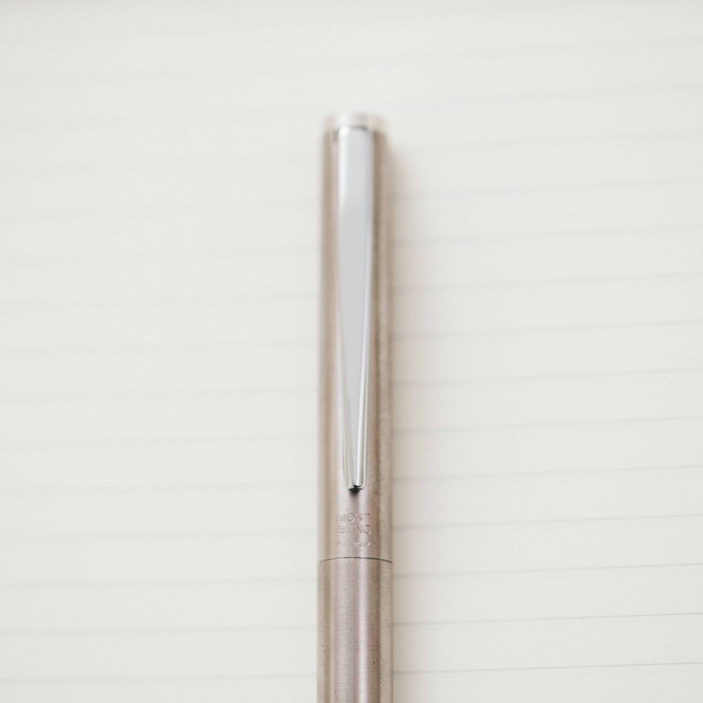 Montblanc Slimline 1122 Stainless Steel Fountain Pen - Preowned