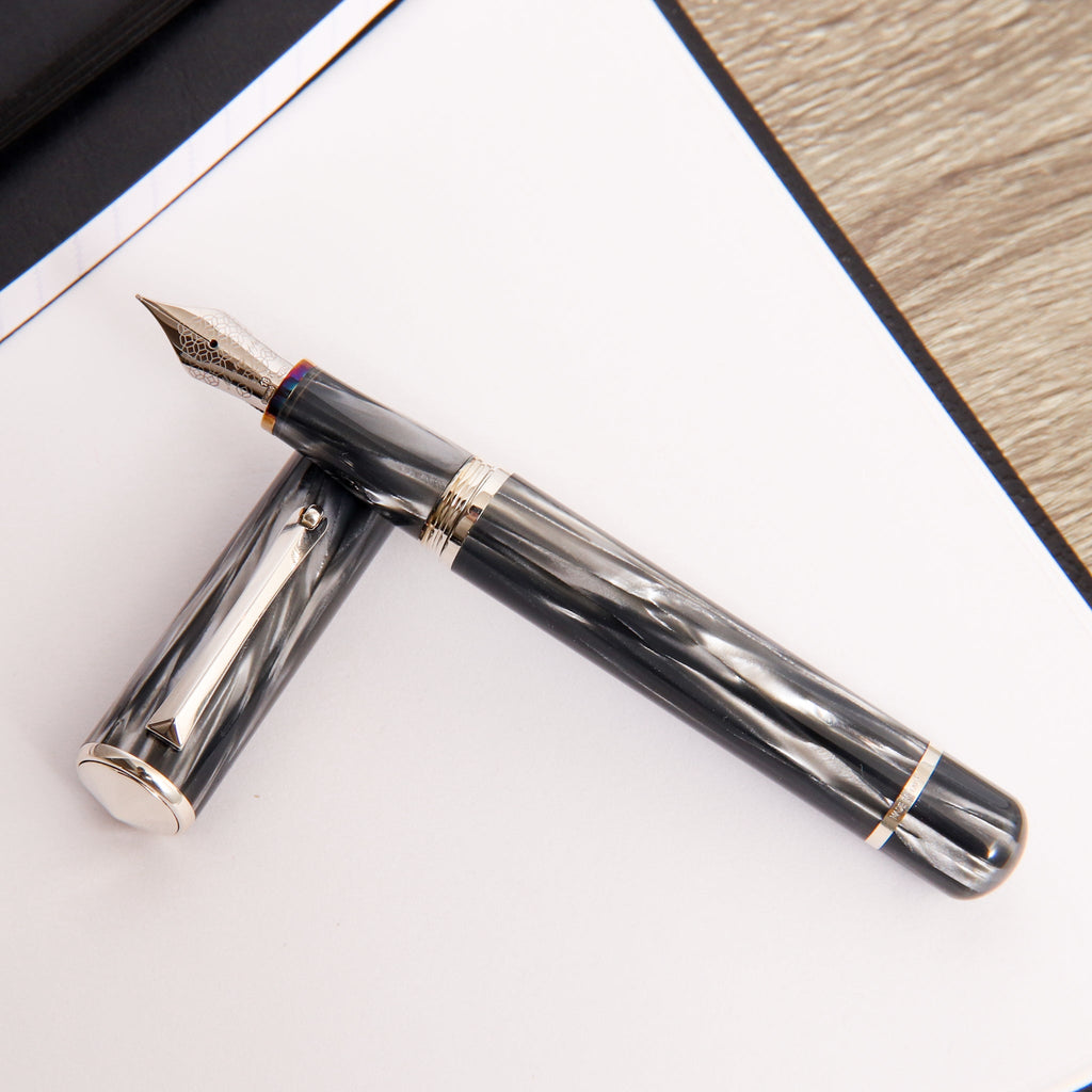 Montegrappa Reminiscence 105th fountain pen, silver, piston