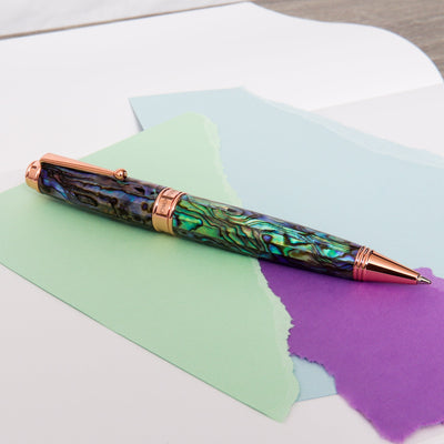 Monteverde-Invincia-Deluxe-Abalone-&-Rose-Gold-Ballpoint-Pen