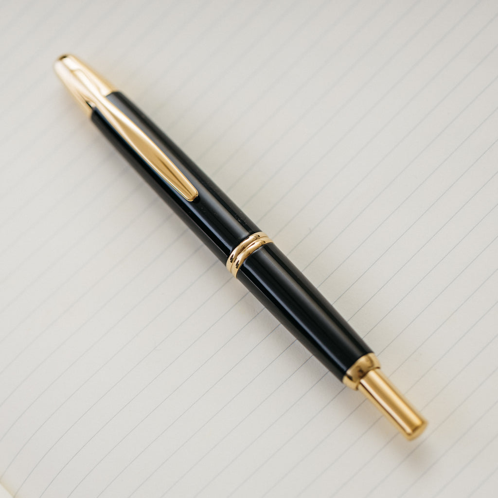 Pilot Vanishing Point Black & Gold Fountain Pen – Truphae