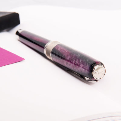 Pineider Arco Violet Fountain Pen Cap Top